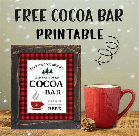 Cocoa Bar Sign Printables